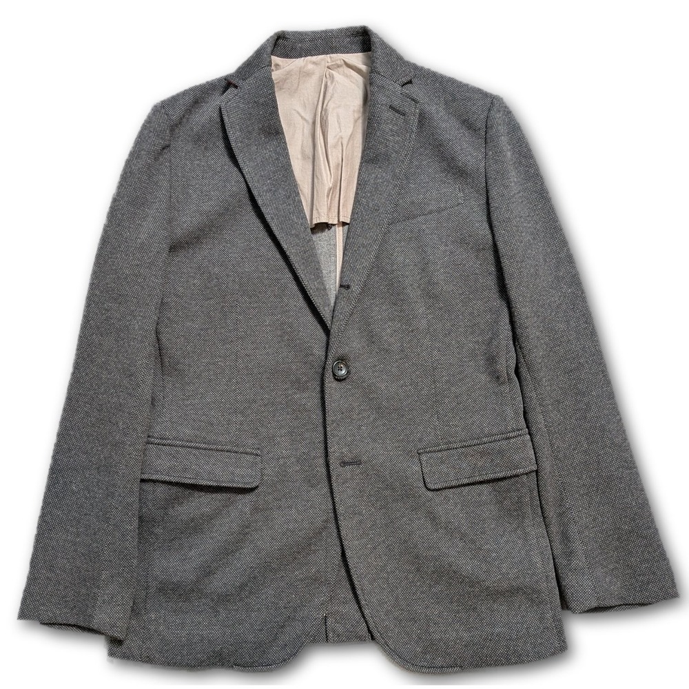Banana Republic Mens Blazer Gray Small Half Lined Polyester Blend Flecked Slim S